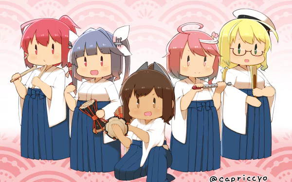 I-168 (Kancolle) I-19 (Kancolle) I-401 (Kancolle) I-58 (Kancolle) I-8 (Kancolle) Anime Kantai Collection HD Desktop Wallpaper | Background Image