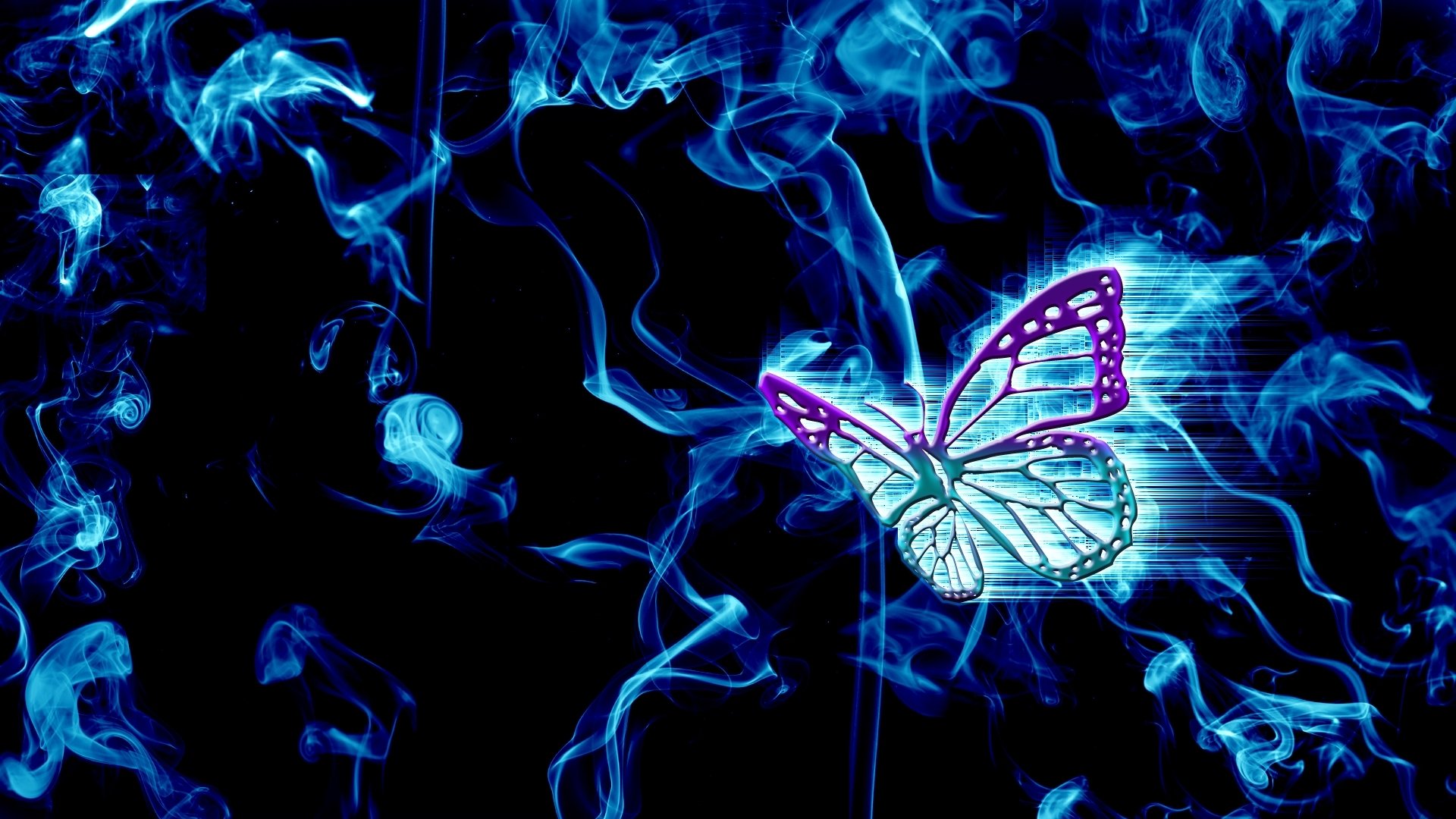 Blue Smoke and Butterfly. 