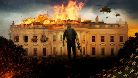 movie Olympus Has Fallen house fire HD Desktop Wallpaper | Background Image