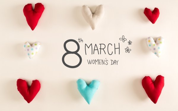 Holiday Women's Day Heart HD Wallpaper | Background Image