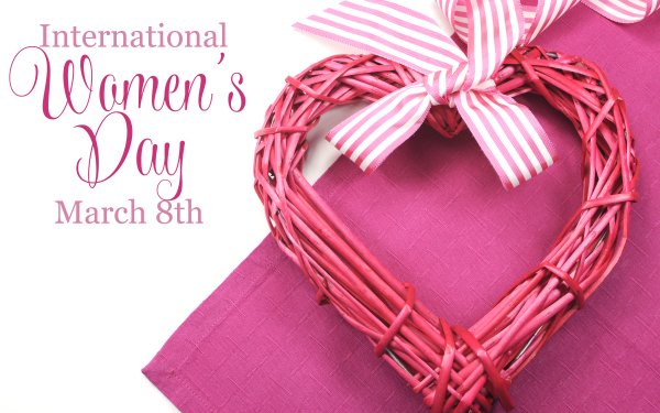 Holiday Women's Day Heart-Shaped Pink HD Wallpaper | Background Image