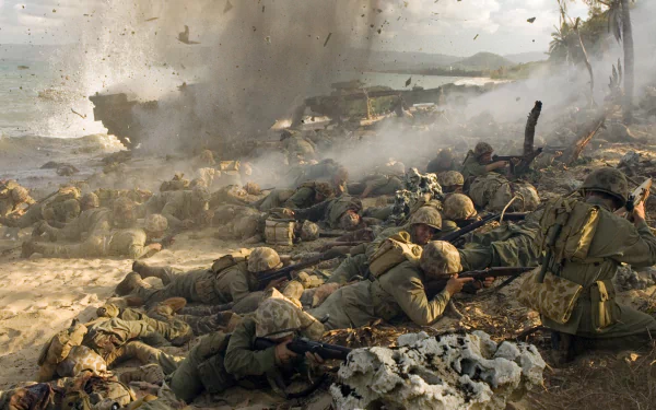 soldier war TV Show The Pacific (2010) HD Desktop Wallpaper | Background Image