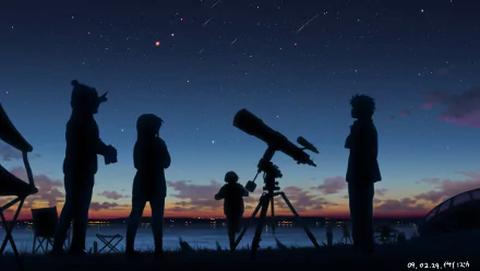 telescope Anime Original HD Desktop Wallpaper | Background Image