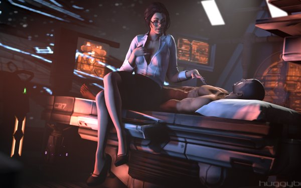 Video Game Mass Effect Miranda Lawson Commander Shepard HD Wallpaper | Background Image