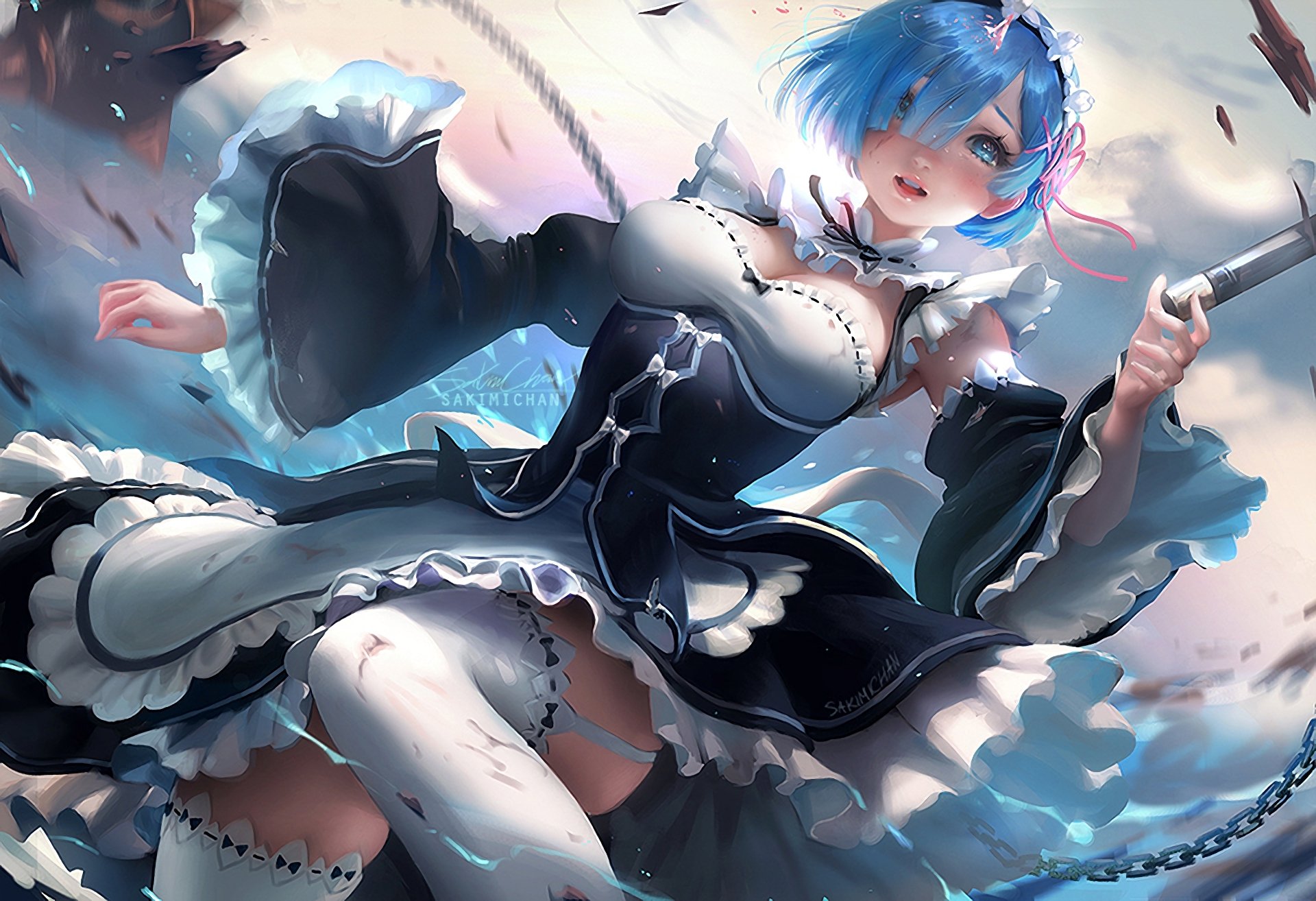 Download Rem (Re:ZERO) Anime Re:Zero - Starting Life In Another World HD  Wallpaper by Sakimichan