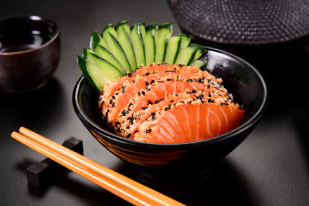 salmon seafood food fish HD Desktop Wallpaper | Background Image