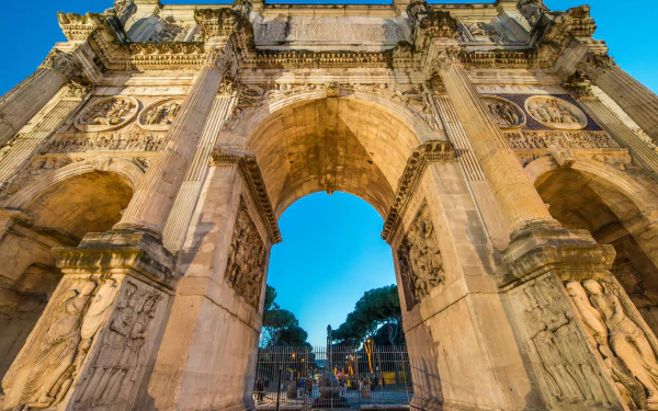 monument ruin Rome Italy columns architecture arch man made arch of constantine HD Desktop Wallpaper | Background Image