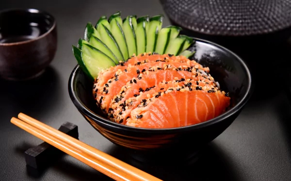 salmon seafood food fish HD Desktop Wallpaper | Background Image