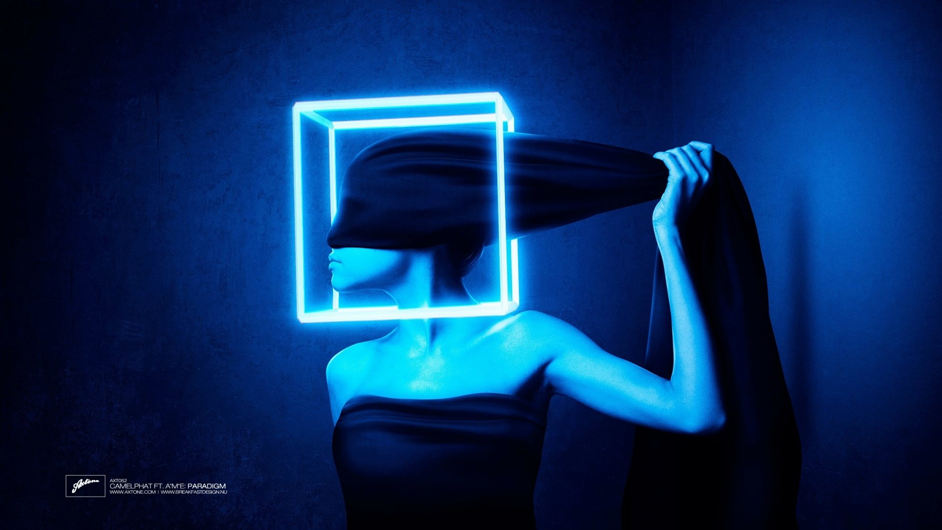 Download Blue Light Cube Blindfold Music Axtone HD Wallpaper by Breakfast Design
