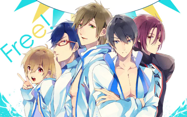 Haruka Nanase (Free!) Nagisa Hazuki Rin Matsuoka Rei Ryūgazaki Makoto Tachibana Anime Free! HD Desktop Wallpaper | Background Image