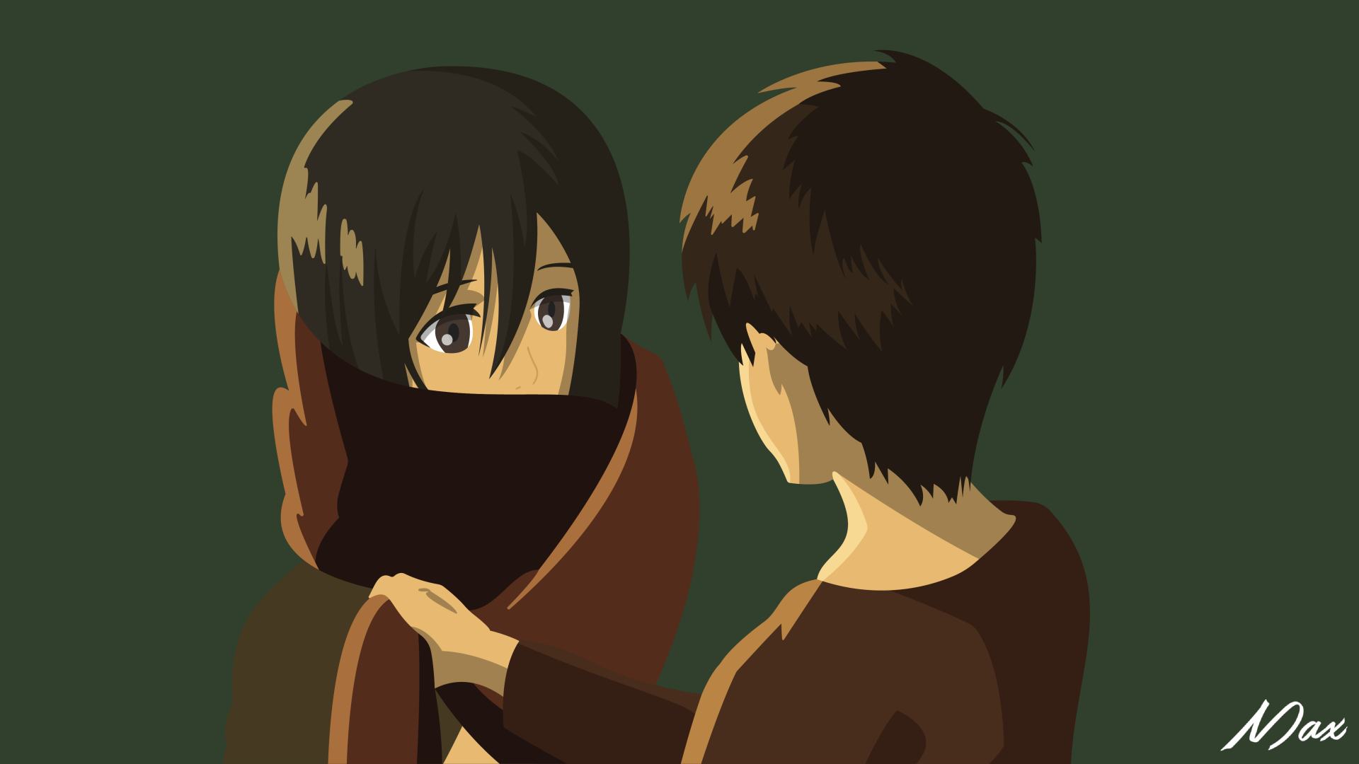 Download Eren Yeager Mikasa Ackerman Anime Attack On Titan Eren & Mikasa 4k Ultra HD Wallpaper by Massimiliano Princiotta