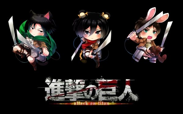 Anime Attack On Titan Shingeki No Kyojin Eren Yeager Mikasa Ackerman Levi Ackerman HD Wallpaper | Background Image