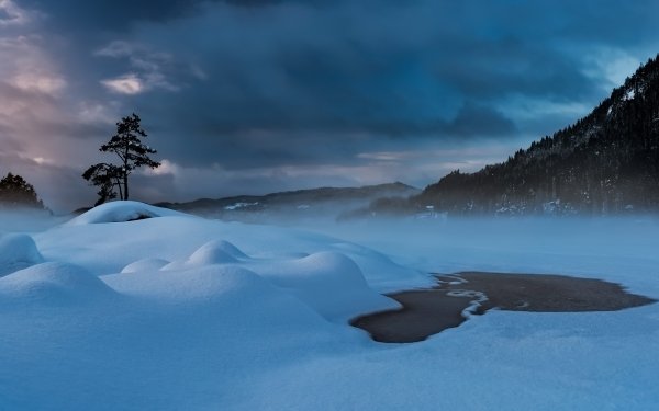 Nature Winter Snow Landscape Cloud HD Wallpaper | Background Image
