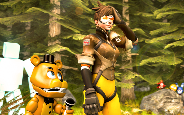 Video Game Crossover Tracer Five Nights at Freddy's HD Wallpaper | Background Image