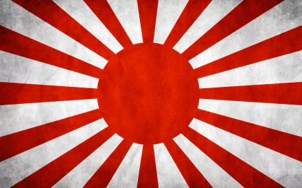 HD desktop wallpaper featuring the flag of Japan with a rising sun design.