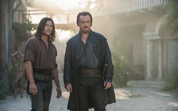 John Silver (Black Sails) Luke Arnold Captain Flint (Black Sails) Toby Stephens TV Show Black Sails HD Desktop Wallpaper | Background Image