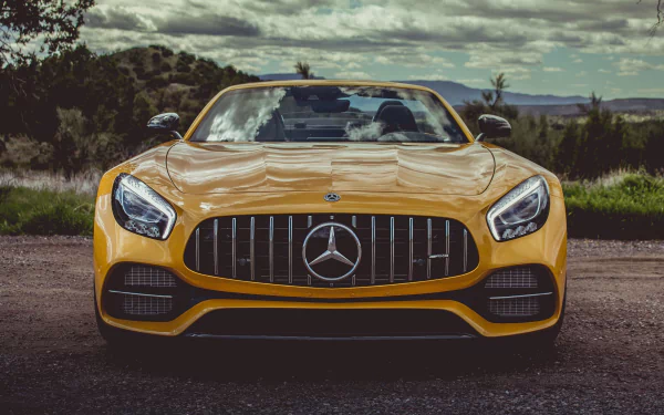 supercar car yellow car Mercedes-Benz vehicle Mercedes-Benz AMG HD Desktop Wallpaper | Background Image