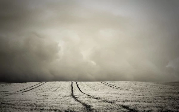 cloud barren landscape photography Black & White HD Desktop Wallpaper | Background Image