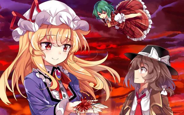 Maribel Hearn Renko Usami Yuuka Kazami Anime Touhou HD Desktop Wallpaper | Background Image