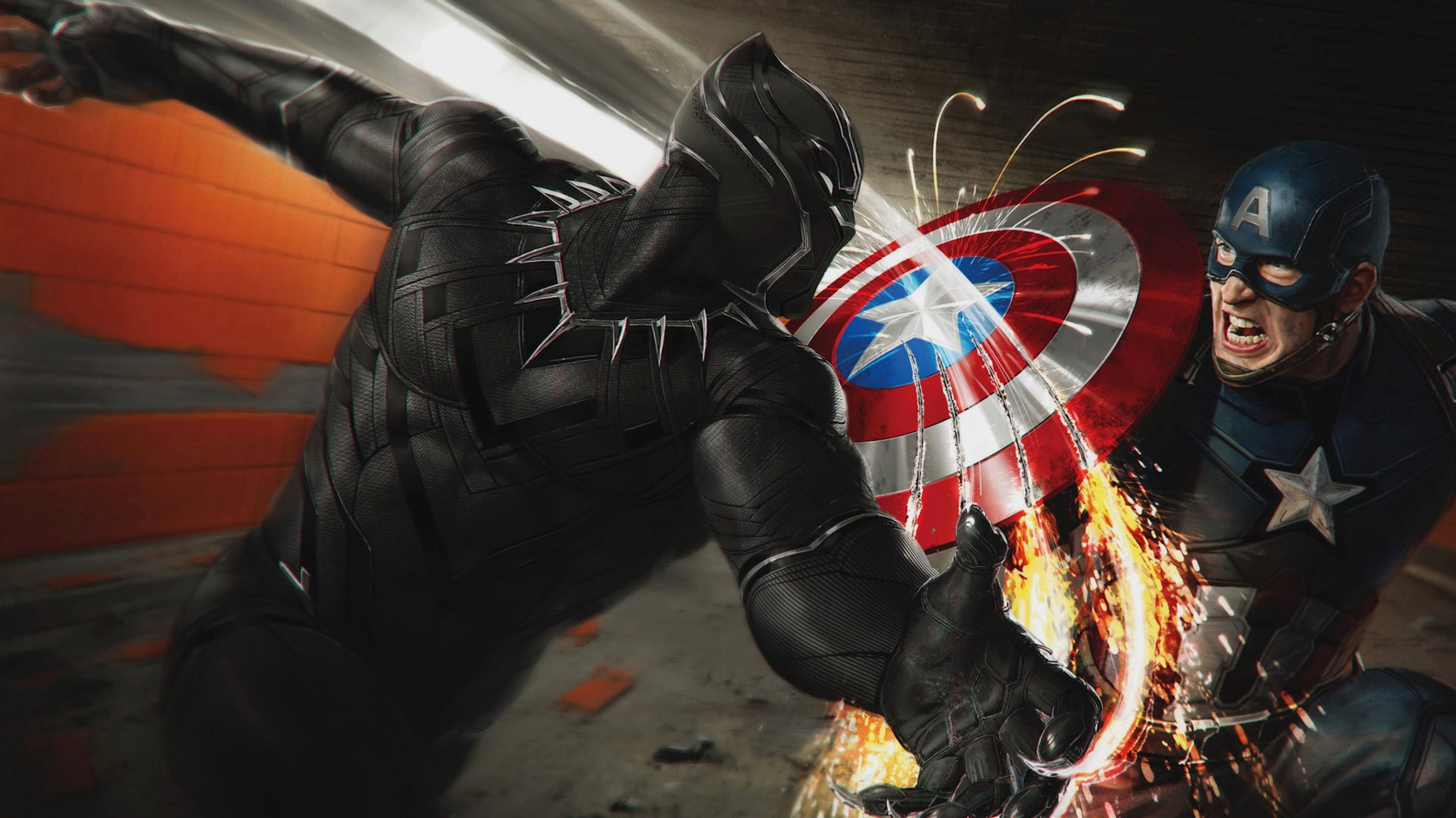 Black Panther vs Captain America by Ryan Meinerding