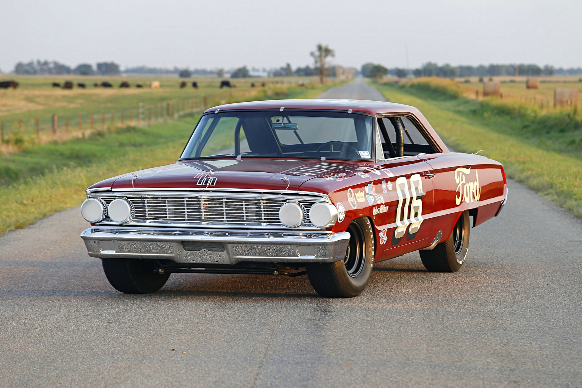 Download NASCAR Ford Galaxie 500 Club Victoria Vehicle Ford Galaxie 500 HD Wallpaper