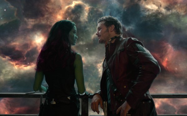 Movie Guardians of the Galaxy Zoe Saldana Chris Pratt Gamora Star Lord HD Wallpaper | Background Image