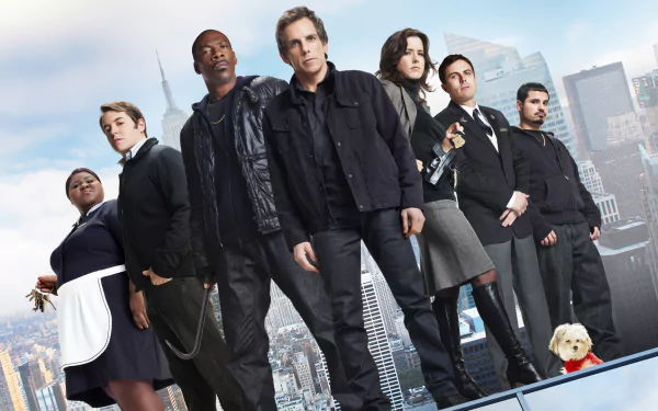Eddie Murphy Gabourey Sidibe Matthew Broderick Michael Peña Casey Affleck Tea Leoni movie Tower Heist HD Desktop Wallpaper | Background Image