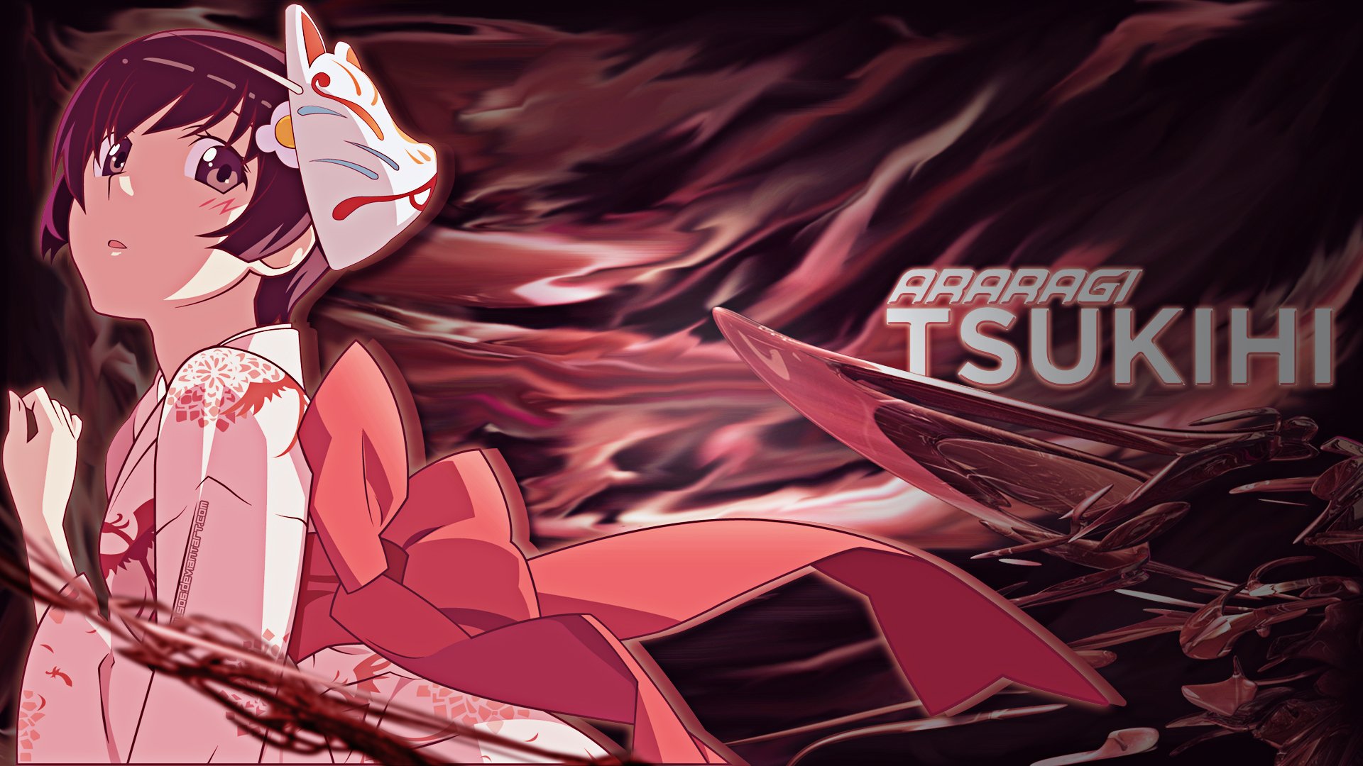 Download Tsukihi Araragi Anime Monogatari (Series) HD Wallpaper