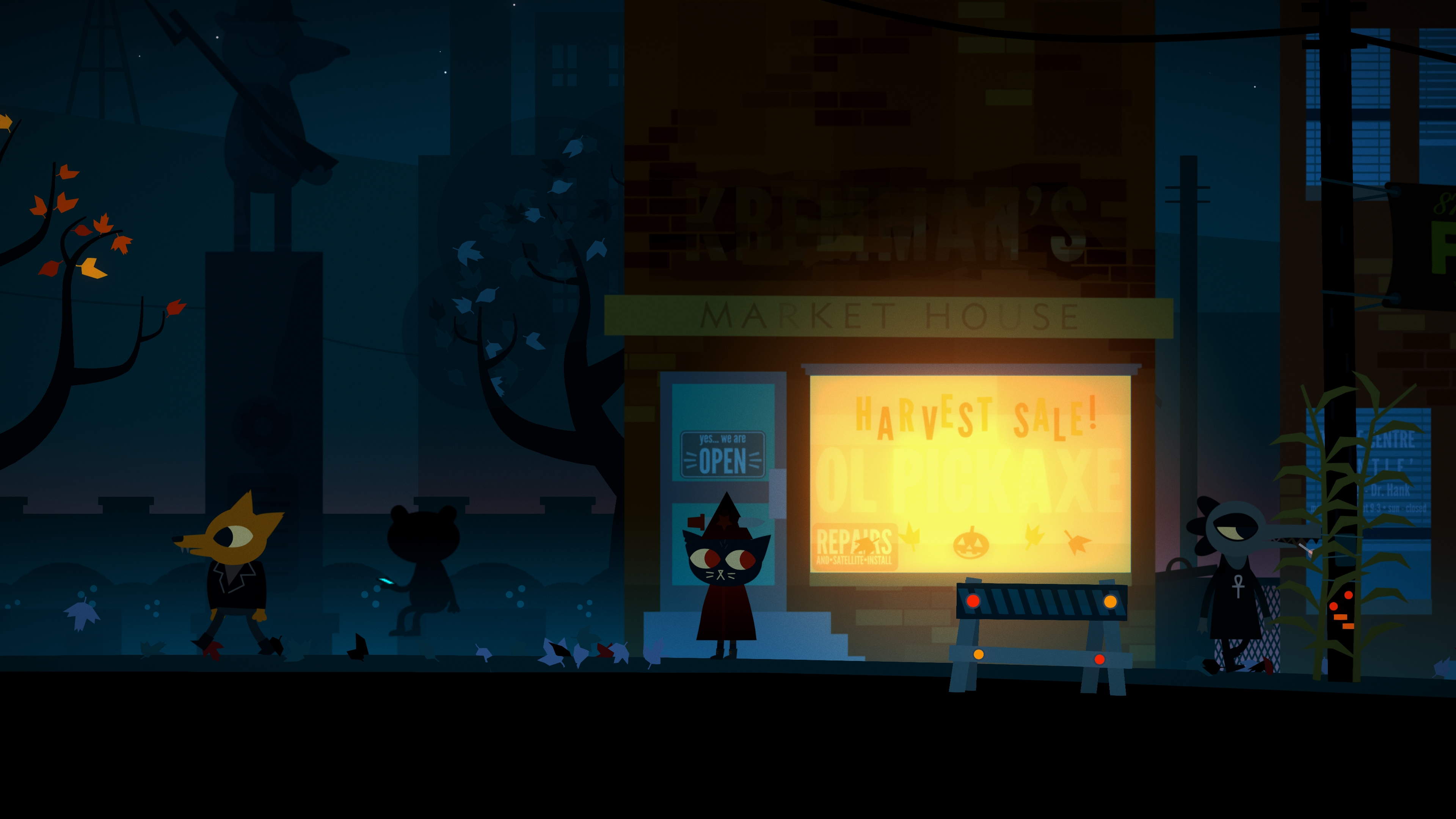Video Game Night in the Woods HD Wallpaper | Background Image
