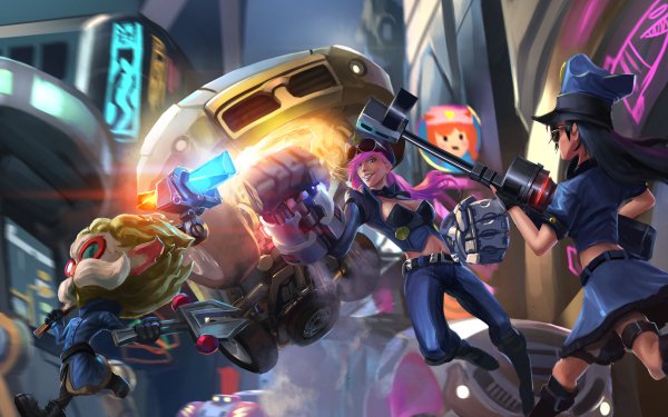 Video Game League Of Legends Heimerdinger Caitlyn VI HD Wallpaper | Background Image