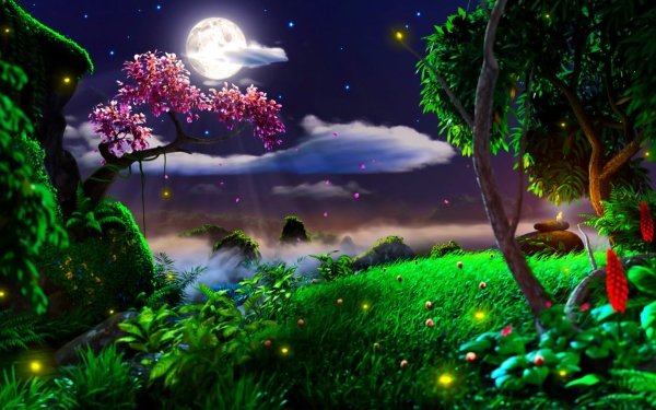 Artistic Fantasy Grass Tree HD Wallpaper | Background Image