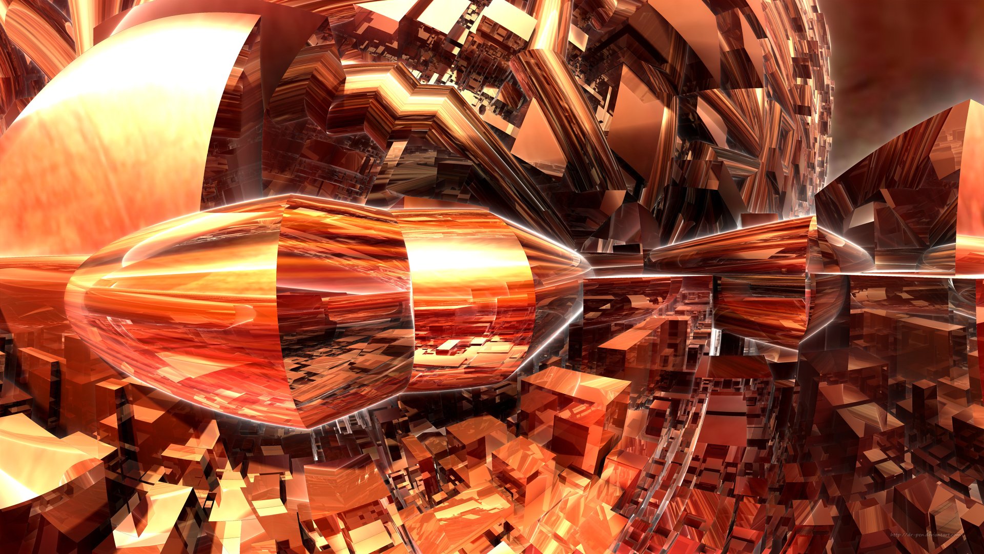 Crimson City - 3d Fractal Art by Dr-Pen