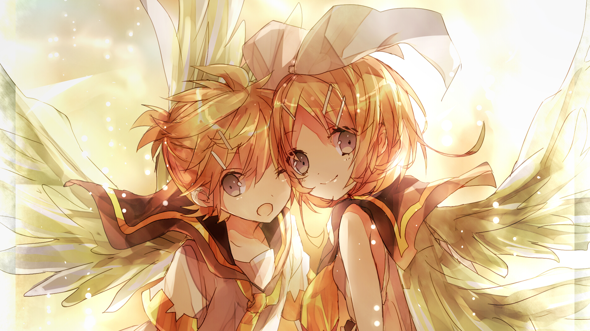 Download Len Kagamine Rin Kagamine Anime Vocaloid HD Wallpaper
