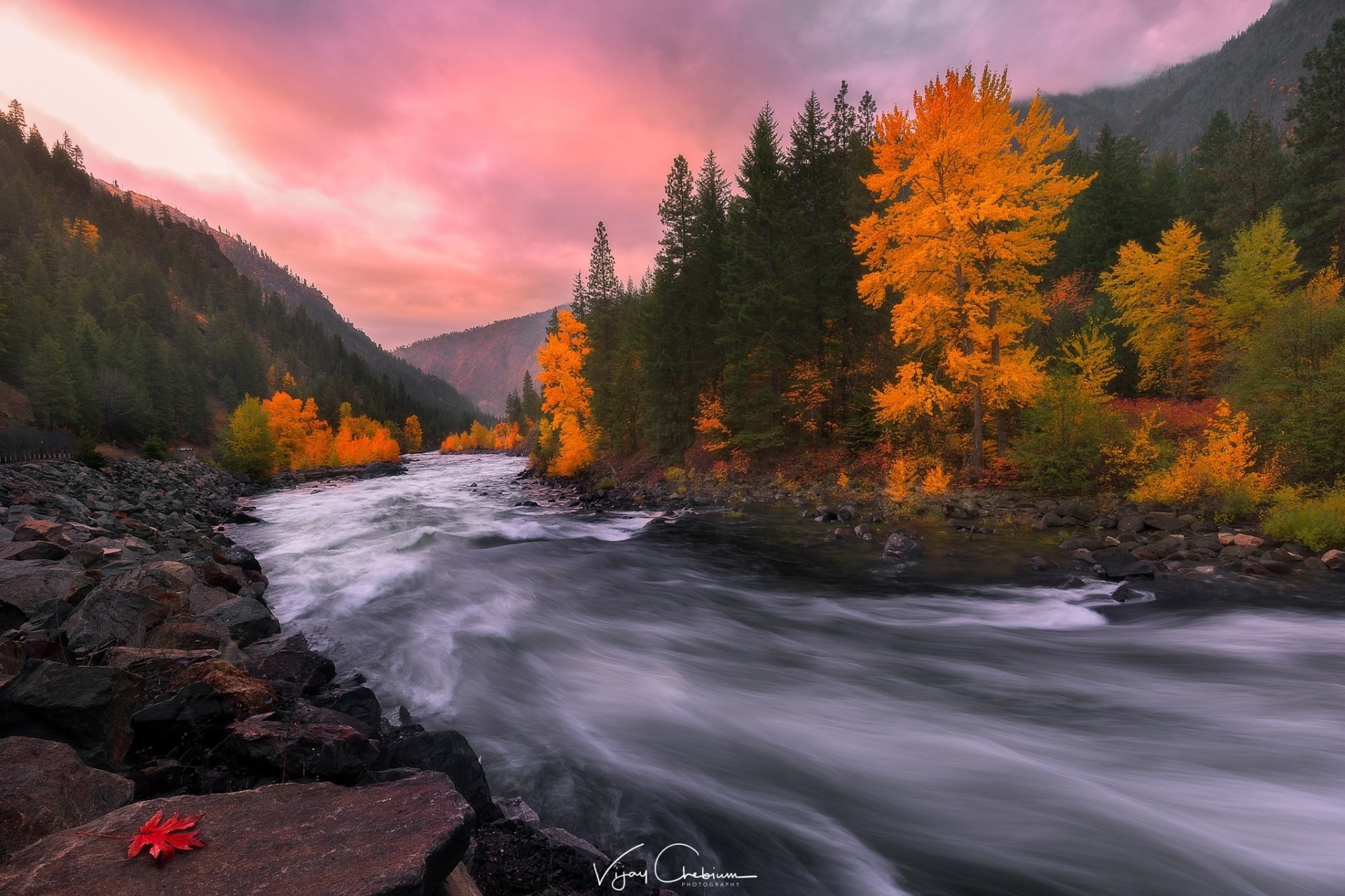 Mountain River In Autumn Hd Wallpaper Background Image 2048x1365