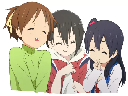 Yuzuru Nishimiya Anko Kitashirakawa Ui Hirasawa Anime crossover HD Desktop Wallpaper | Background Image
