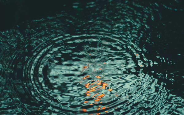Close-up of water ripples with orange reflections, captured in a 4K Ultra HD nature-themed PC desktop wallpaper background.