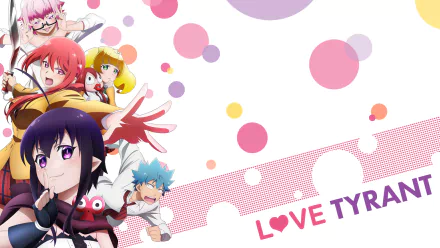 HD desktop wallpaper and background of the anime Renai Boukun, featuring colorful characters and a vibrant, playful design with the text LOVE TYRAN.