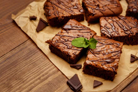 baking still life chocolate food brownie HD Desktop Wallpaper | Background Image