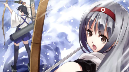 Kaga (Kancolle) Shoukaku (Kancolle) Anime Kantai Collection HD Desktop Wallpaper | Background Image