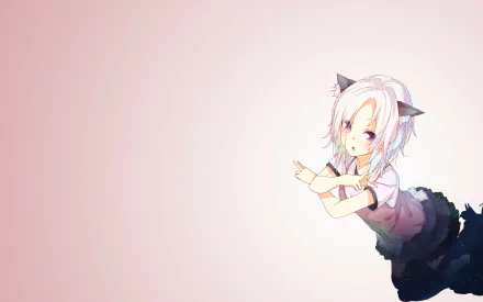 cat girl Anime Original HD Desktop Wallpaper | Background Image