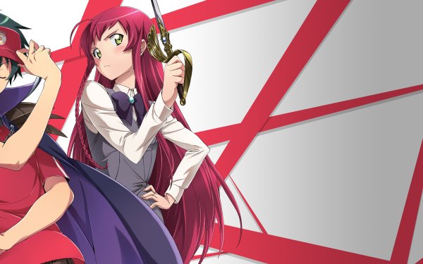 Anime The Devil Is a Part-Timer! Sadao Maou Emi Yusa HD Wallpaper | Background Image