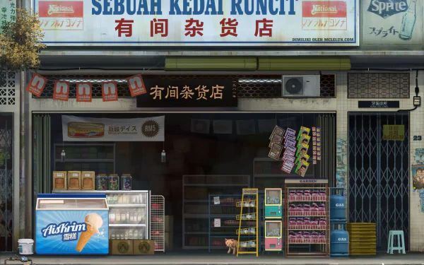 Anime shop HD Desktop Wallpaper | Background Image