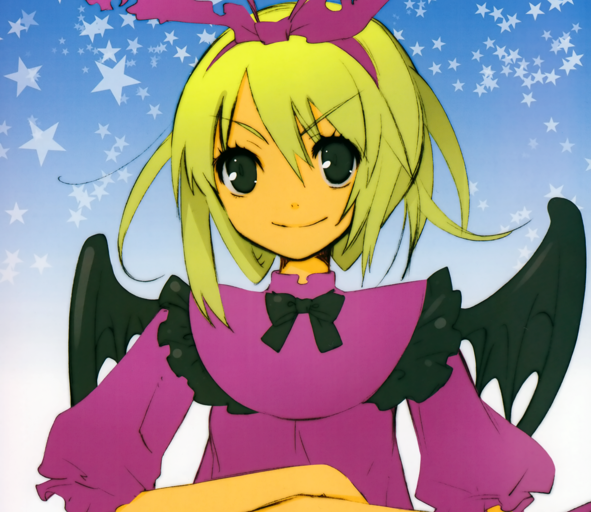 Download Ribbon Ponytail Blonde Smile Wings Anime Original HD Wallpaper ...