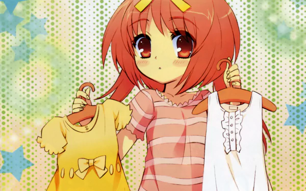 blush red hair ribbon Anime girl anime girl HD Desktop Wallpaper | Background Image