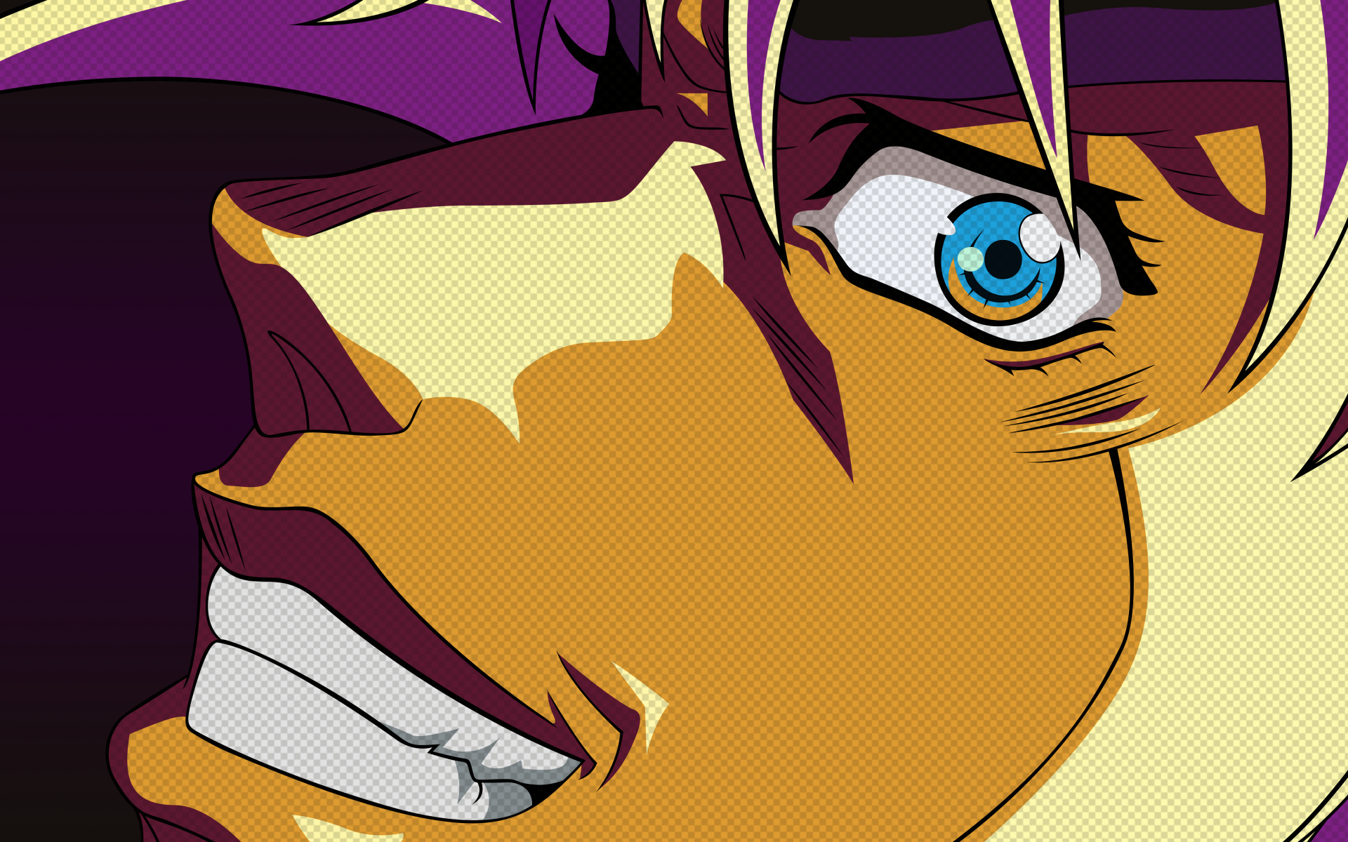 Close-up 4K Ultra HD anime wallpaper of Joseph Joestar from Jojo's Bizarre Adventure, showcasing his intense expression and vibrant colors.