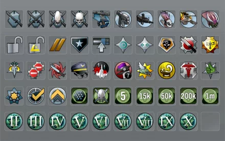 HD PC desktop wallpaper featuring a collection of Halo video game achievement icons displayed on a dark background.