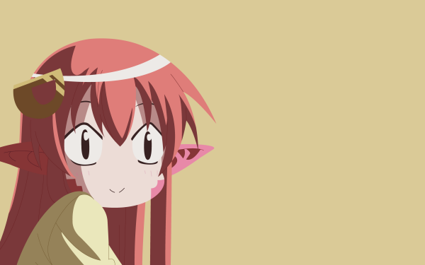 Anime Monster Musume Miia Red Hair Pointed Ears Blush Everyday Life with Monster Girls Minimalist Long Hair HD Wallpaper | Background Image