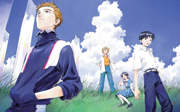 Toji Suzuhara Shinji Ikari Hikari Horaki Kensuke Aida Anime Neon Genesis Evangelion HD Desktop Wallpaper | Background Image