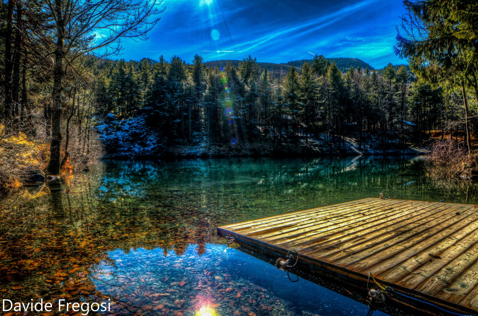 Download Nature Water Reflection Sky Sunshine Photography HDR HD Wallpaper