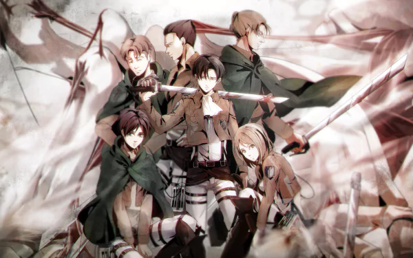Petra Ral Gunther Schultz Erd Gin Auruo Bossard Armin Arlert Levi Ackerman Eren Yeager Anime Attack on Titan HD Desktop Wallpaper | Background Image